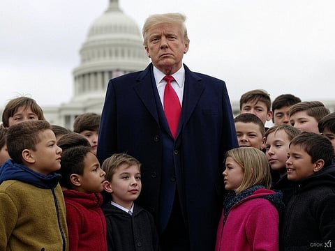 A rendering of President Donald Trump