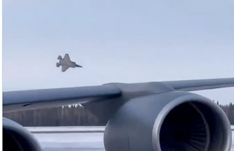 WATCH: USAF F-35 crashes in Alaska; pilot parachutes to safety