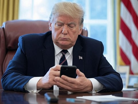 A rendering of U.S. President Donald Trump 