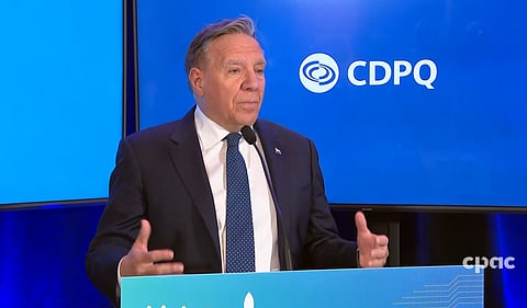 ‘Mais, Non’. Quebec Premier François Legault speaks to reporters following Donald Trump’s decision to delay tariffs on Canada.