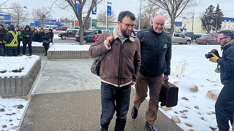 David Parker and Leighton Grey at Elections Alberta