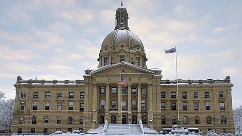 A rendering of the Alberta Legislature 