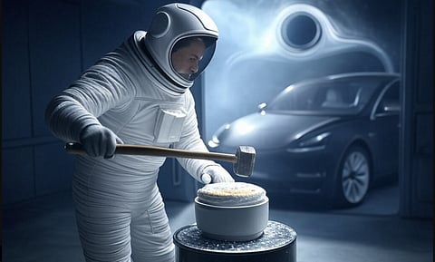 In 2020 Musk warned Tesla employees the company’s shares would get hit like a ‘soufflé under a sledge hammer’ if it didn’t meet sales targets