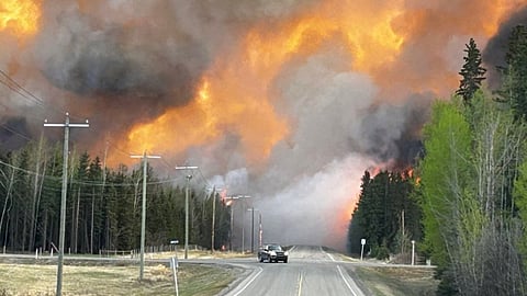 Forest fire in northern Alberta.