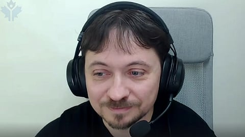 Vitali Charapovich testified remotely to the National Citizens Inquiry during hearings in Edmonton held March 7, 2025