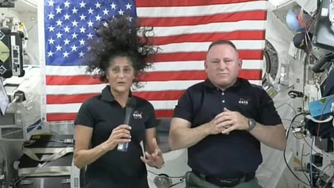 Suni Williams and Butch Wilmore at the International Space Station on July 10