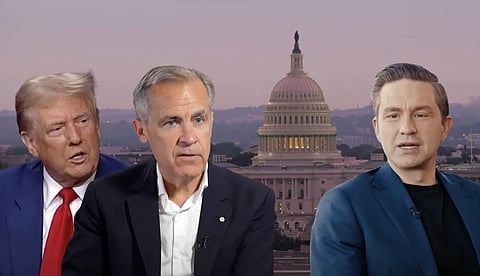 Donald Trump, Mark Carney, and Pierre Poilievre