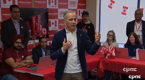 Mark Carney campaigning in Nepean