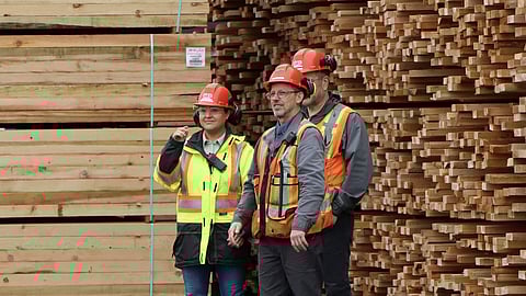 Sawmill workers in Nanaimo