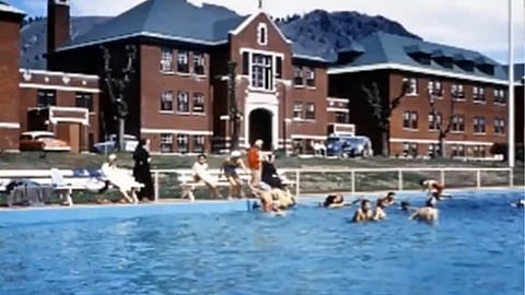 The swimming pool at the Kamloops Indian Residential School
