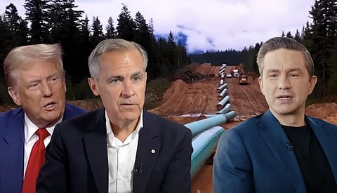 Donald Trump, Mark Carney, and Pierre Poilievre