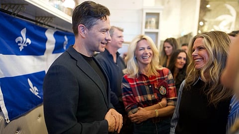 On the campaign trail with Pierre Poilievre...  pollsters say older women don't care for Poilievre's bold assertiveness, but men of all ages and younger women like his style