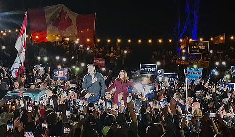 Pierre and Ana Poilievre at Carleton rally