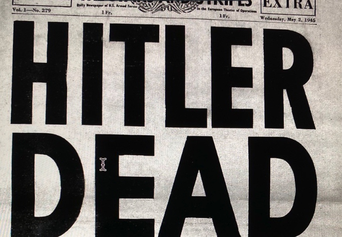 Eighty years ago today,  the American services newspaper 'Stars and Stripes' reported that Hitler had died 'at his command post,' and that Grand Admiral Karl Doenitz would be his successor. Writer Linda Slobodian talks about what happened next...