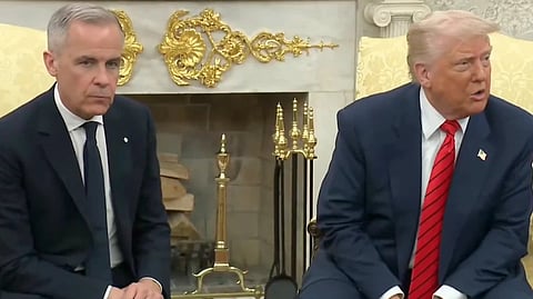 Mark Carney and Donald Trump. 