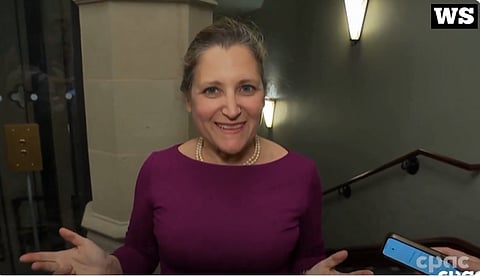 Internal Trade Minister Chrystia Freeland