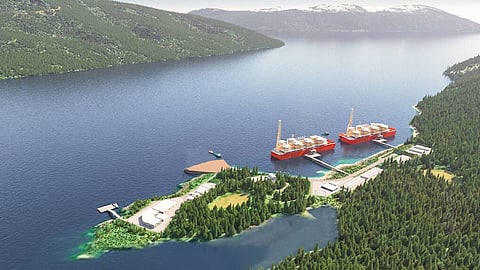 Artist rendition of proposed KsI Lisims project near Prince Rupert