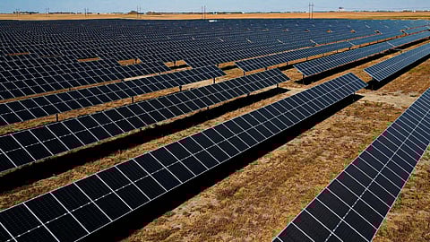A rural solar farm in Alberta