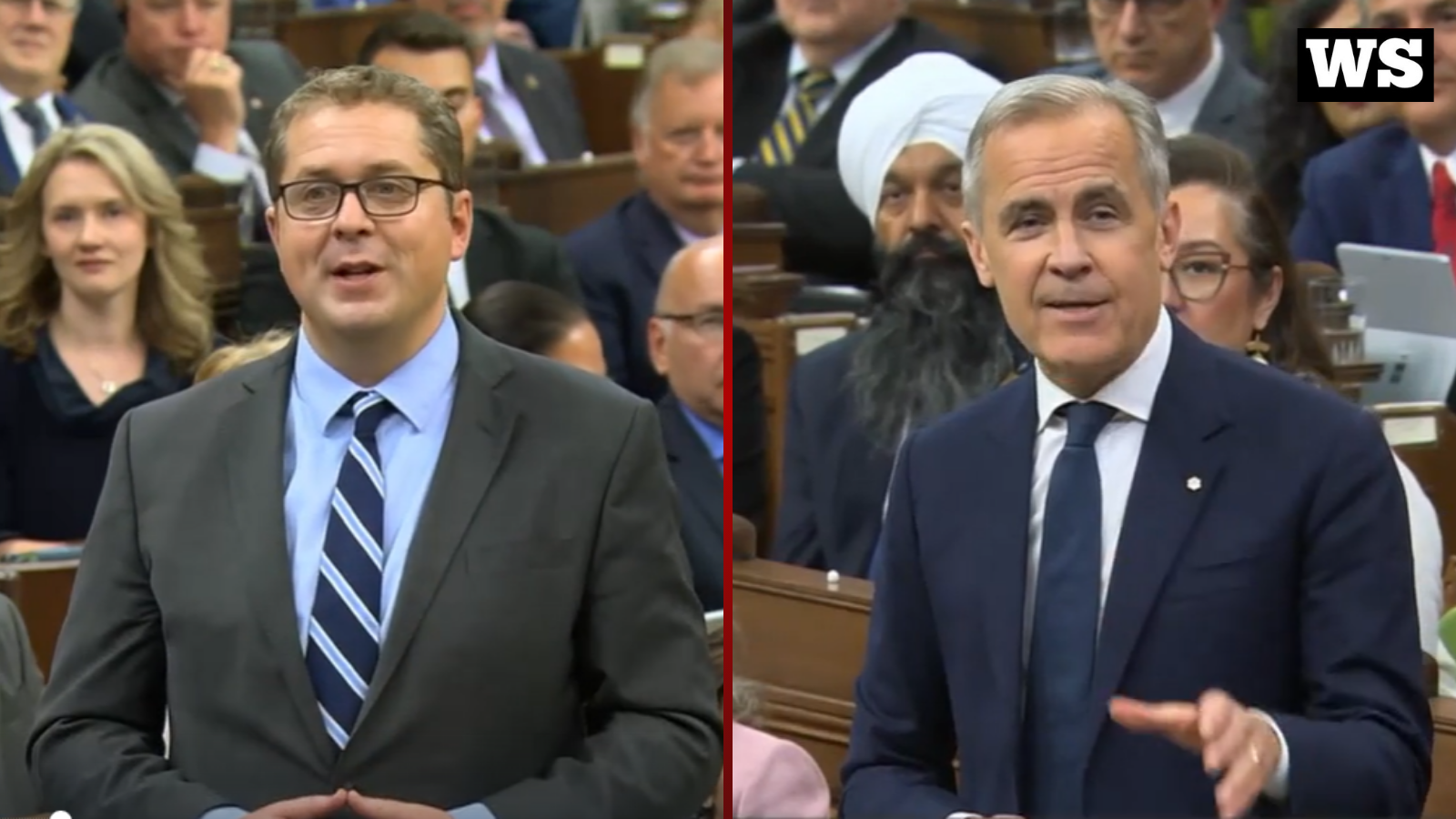 Interim leader of the opposition Andrew Scheer, Prime Minister Mark Carney