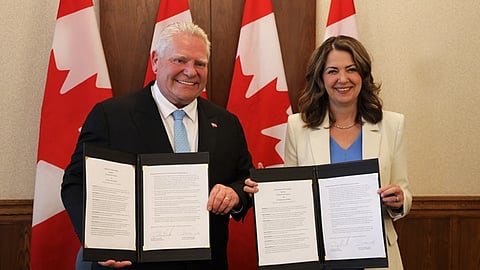 Alberta and Ontario sign deal to boost interprovincial trade

