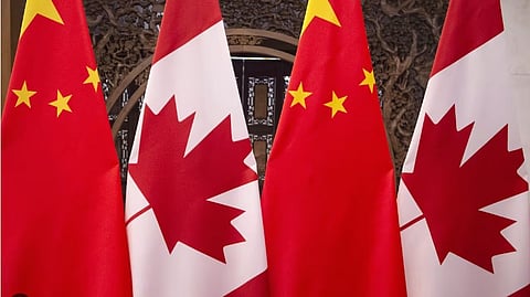 Canada and Chinese flags
