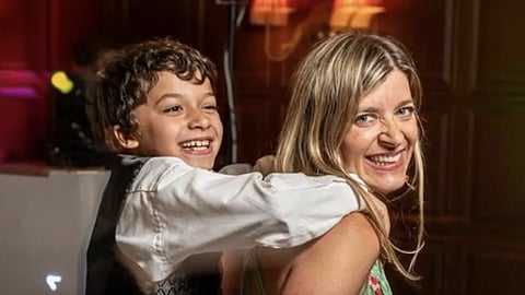 Lionel and his mom, Shelley Klassen