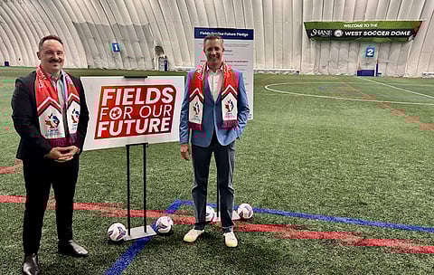 Carlo Bruneau, Executive Director of CMSA and Jeff Davison, candidate or Calgary mayor in 2025