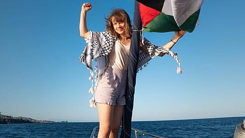 Greta Thunberg, with the 'Freedom Flotilla'