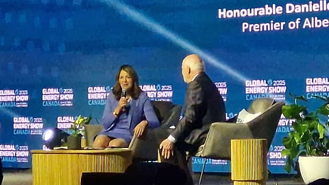 Premier Danielle Smith at the Global Energy Show in Calgary