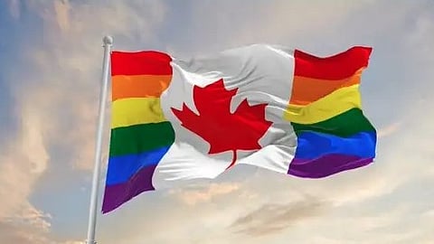 Canada Government Pride Flag Post