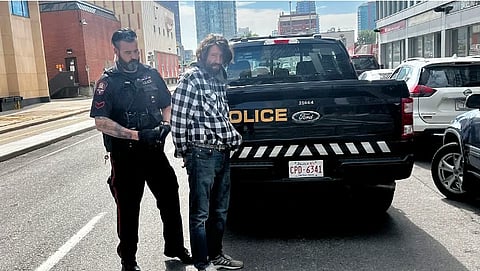 Calgary police arrested the suspect who intentionally damaged Derek Fildebrandt's motorcycle in 2023 after the WS publisher tracked him down