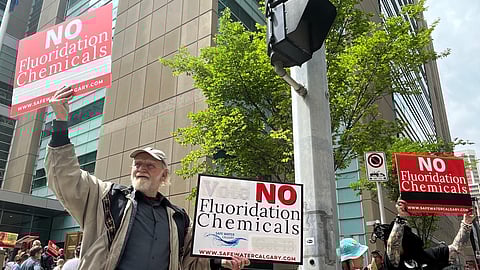Fluoride protest Calgary