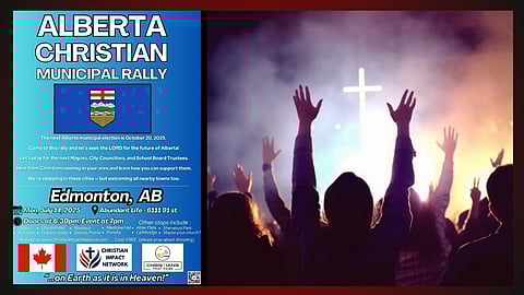 Christian political rally heads to Edmonton Monday night