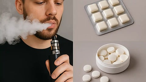 Vaping gum lozenges