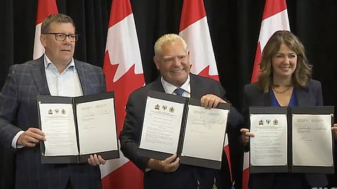 Doug Ford, Danielle Smith, and Scott Moe