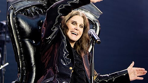 Ozzy Osbourne at his last ever live show, just weeks before his death at 76.