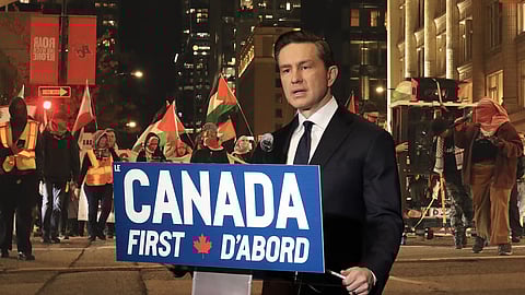 Pierre Poilievre and an anti-Israel protest in Vancouver