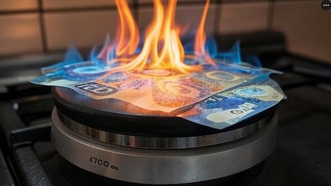A rendering of a natural gas burner 