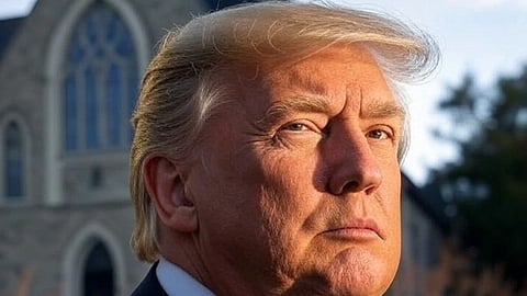 Donald Trump and a church