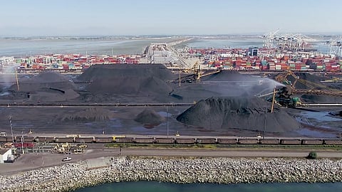 Coal loading station at BC's Roberts Bank
