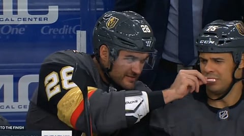 Las Vegas Knights players use smelling salts