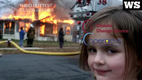  EU's Copernicus Climate Change Service; Third hottest July on record