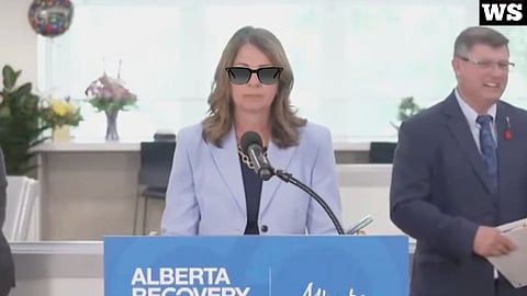 Danielle Smith, Press Conference Calgary Recover from Addiction