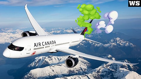 Air Canada flight, smoke