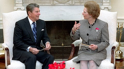 Leaders who recognized reality... US President Ronald Reagan, with British Prime Minister Margaret Thatcher, in the Oval Office. (November 16th, 1988.) 
