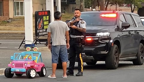 Prince George man arrested after allegedly driving toy Barbie car while drunk