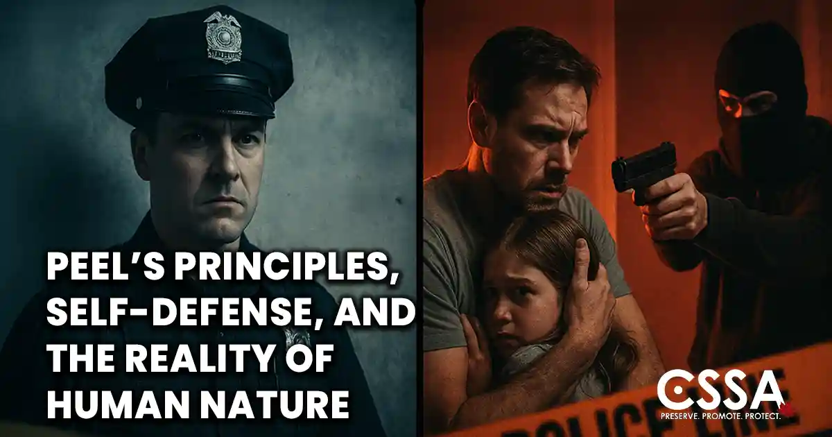 Peel’s principles, self-defence, and the reality of human nature