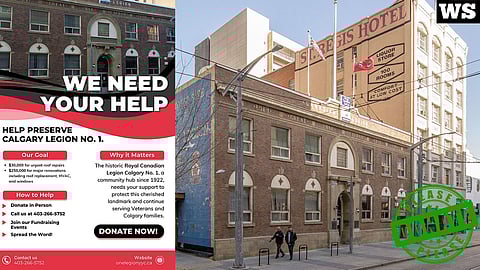 Royal Canadian Legion Calgary (Alberta No. 1) Branch, donate.