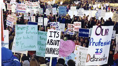 Alberta Teachers Association protest