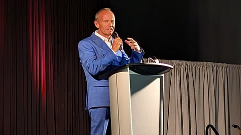 Stockwell Day speaks at the Reclaiming Canada Conference Sept. 20, 2025 at BMO Centre in Calgary